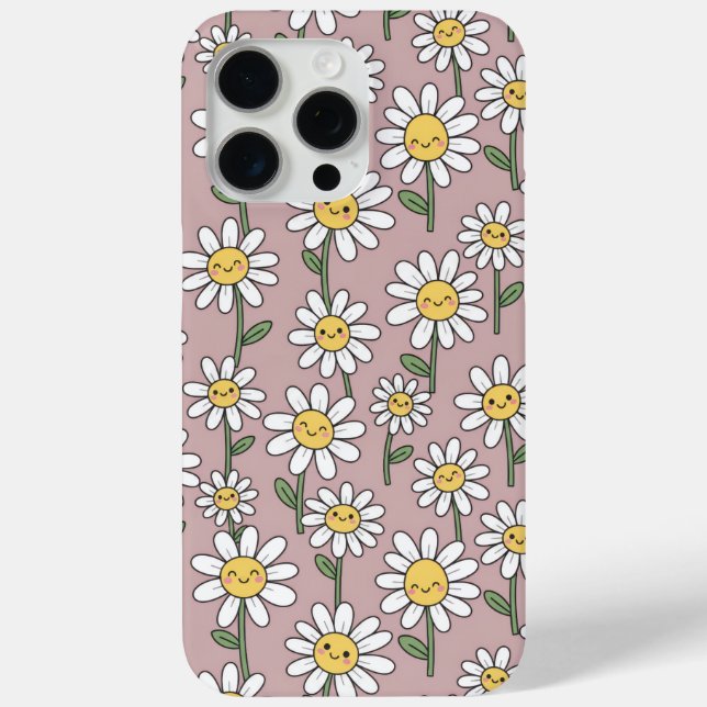 Happy Daisies Pattern - Cute Floral Design Case-Mate iPhone Case (Back)