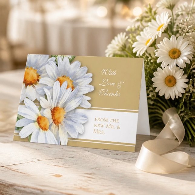 Happy Daisy Wedding Thank You Card (Creator Uploaded)