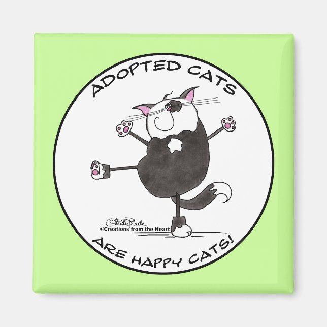 Happy Dance Cat Magnet (Front)