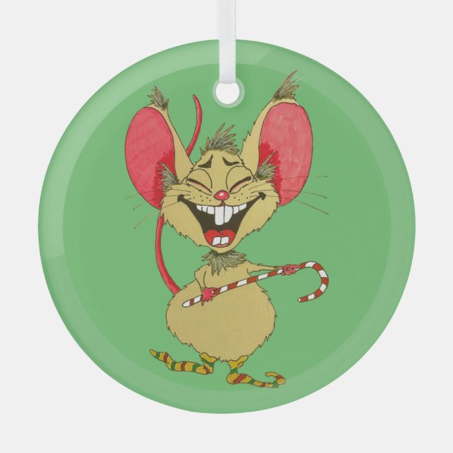 Happy Dance for Christmas! Glass Tree Decoration (Front)