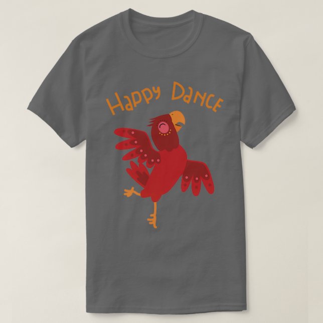 Happy Dance parrot dancing T-Shirt (Design Front)