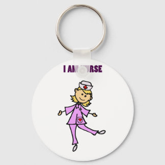 Happy Dancing Nurse Art Key Ring
