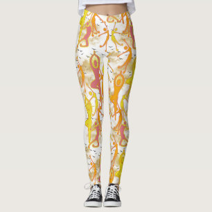 Happy Dancing Yoga Girls  Leggings