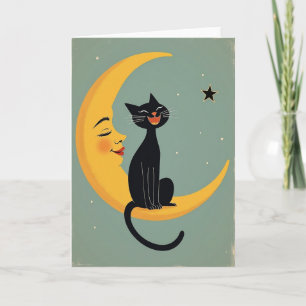 Happy Dark Creature Moon Card