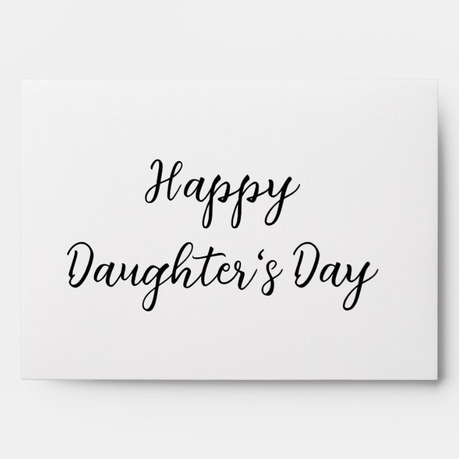 Happy daughters day si.ple minimal add name text t envelope (Front)