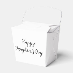 Happy daughters day si.ple minimal add name text t favour box