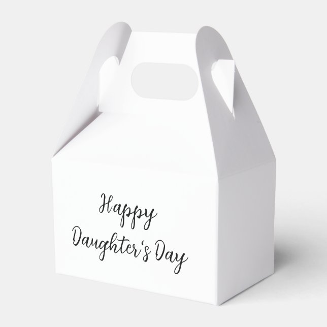 Happy daughters day si.ple minimal add name text t favour box (Front Side)