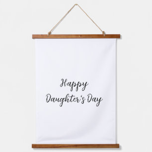 Happy daughters day si.ple minimal add name text t hanging tapestry