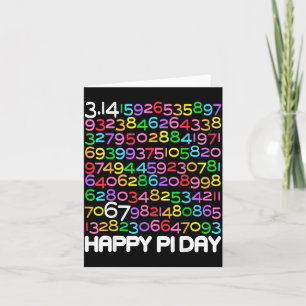 Happy day 3.14 math lover 67 math teacher kids  card