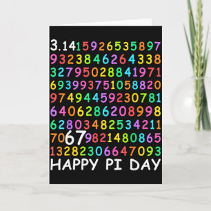 Happy day 3.14 math lover 67 math teachers kids card