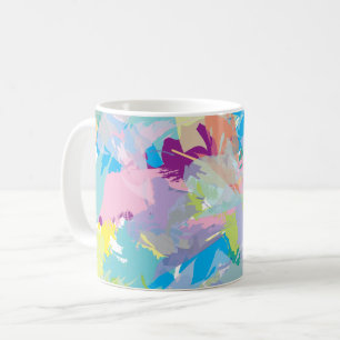 Happy Day Abstract Art Modern Colourful Coffee Mug
