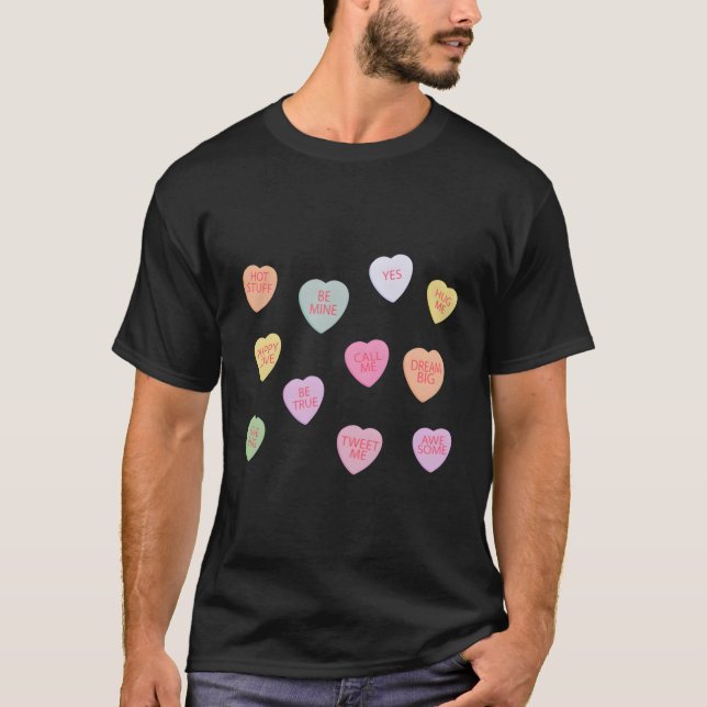 Happy Day Candy Conversation He T-Shirt (Front)