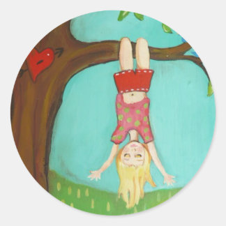 Happy Day Classic Round Sticker