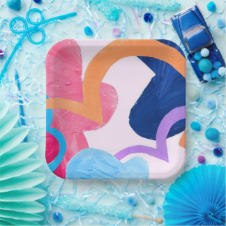 Happy Day Plate Square Large