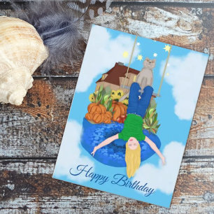 Happy day. Upside down. Happy Birthday Postcard