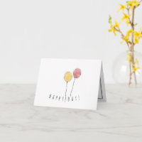Happy Day Watercolor Balloons