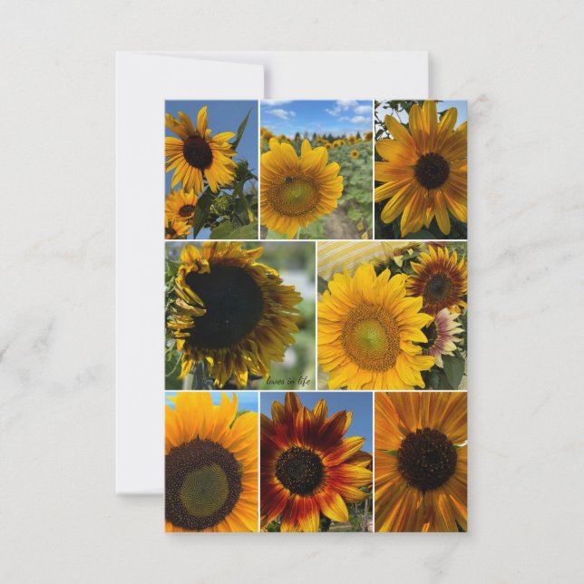 Happy Days - Sunflower Collage  Card (Front)