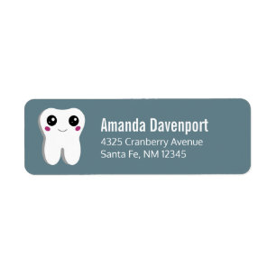 Happy Dental Tooth Smiling Cute Drawing Address