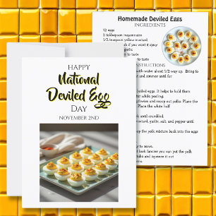 Happy Deviled Egg Day November 2nd Postcard