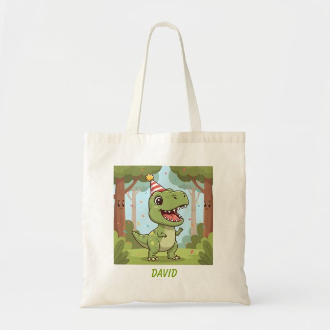 Happy Dino Tote Bag (Front)