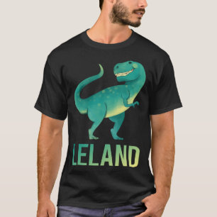 Happy Dinosaur - Leland Name T-Shirt