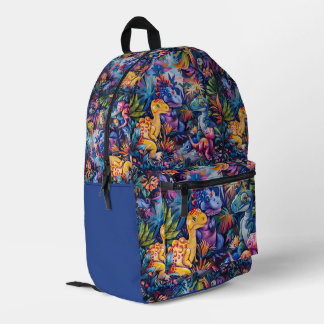 Happy Dinosaurs  Printed Backpack