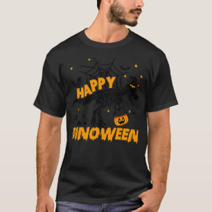 Happy Dinoween Funny Dinosaur Skeleton Halloween K T-Shirt