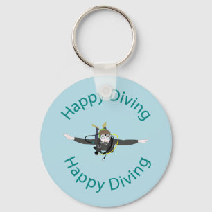 Happy diving key ring