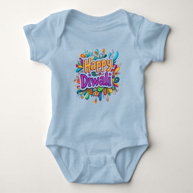 Happy Diwali  Baby Bodysuit (Front)