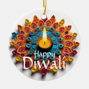Happy Diwali Ceramic Tree Decoration