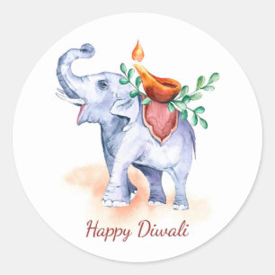 Happy Diwali  Classic Round Sticker