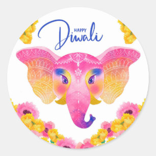 Happy Diwali  Classic Round Sticker