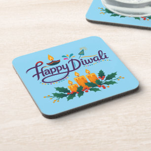 Happy Diwali Coaster Set 6 pcs