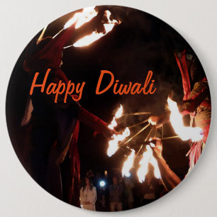 Happy Diwali Colossal Round Badge
