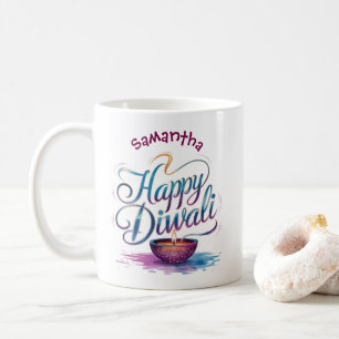 Happy Diwali customisable white Coffee Mug