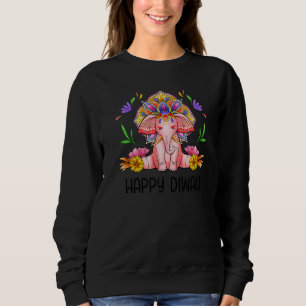 Happy Diwali Cute Elephant Deepavali Hindu Festiva Sweatshirt