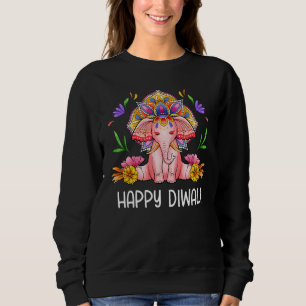 Happy Diwali Cute Elephant Deepavali Hindu Festiva Sweatshirt