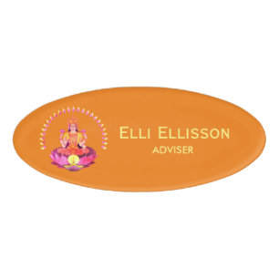 Happy Diwali - Deepalavi Lakshmi Goddess 1 Name Tag