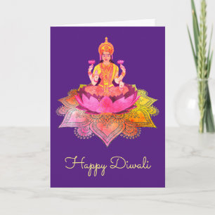 Happy Diwali - Deepalavi Lakshmi Goddess 4 Card