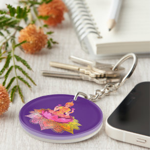 Happy Diwali - Deepalavi Lakshmi Goddess 4 Key Ring