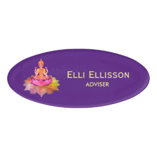 Happy Diwali - Deepalavi Lakshmi Goddess 4 Name Tag