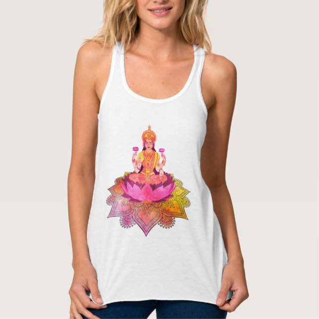 Happy Diwali - Deepalavi Lakshmi Goddess 4 Singlet (Front)
