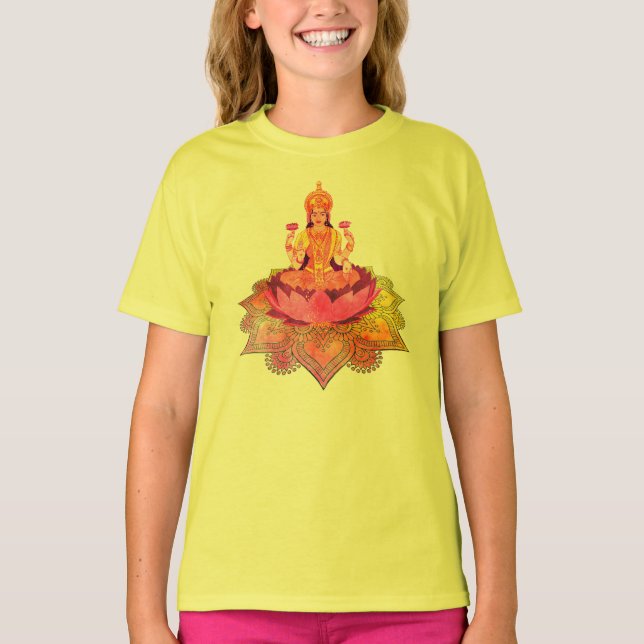 Happy Diwali - Deepalavi Lakshmi Goddess 4 T-Shirt (Front)