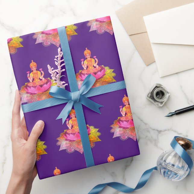 Happy Diwali - Deepalavi Lakshmi Goddess 4 Wrapping Paper (Gifting)