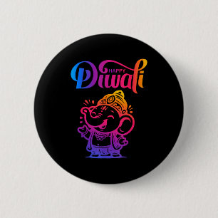 Happy Diwali Deepavali Hindu Indian Festival Of Li 6 Cm Round Badge
