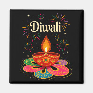 Happy Diwali Deepavali Hindu Indian Festival Of Li Magnet