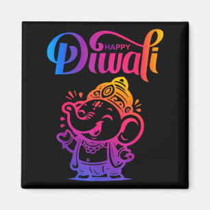 Happy Diwali Deepavali Hindu Indian Festival Of Li Magnet