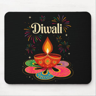 Happy Diwali Deepavali Hindu Indian Festival Of Li Mouse Pad