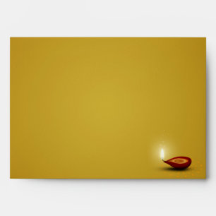 Happy Diwali Diya - Envelope A7 Greeting Card