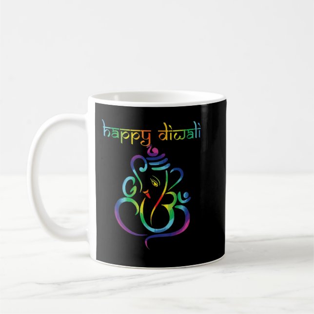 Happy Diwali Festival of Light Hindu Indian Mens & Coffee Mug (Left)